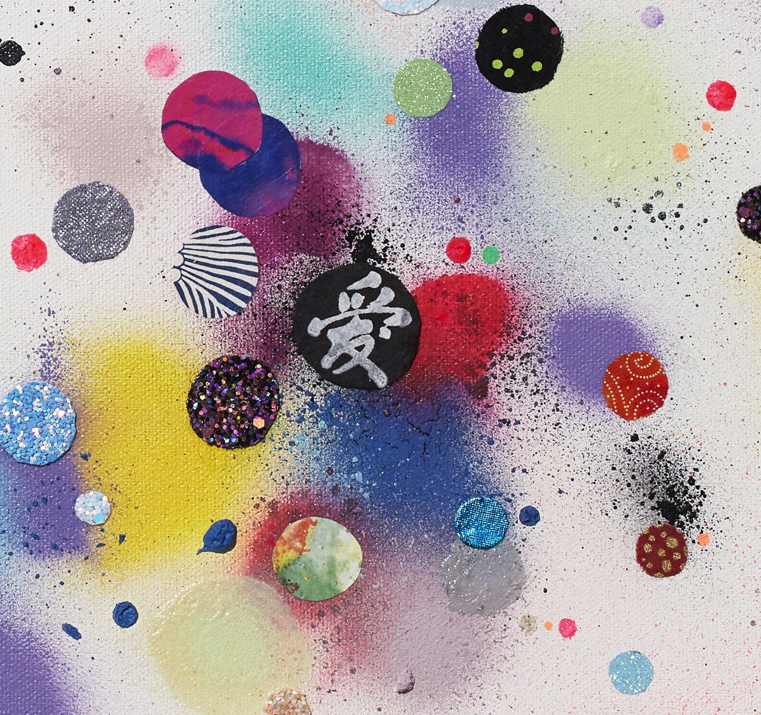 Miracoli III, Pittura, Acrilico su tela - Abstract Painting Grigio di Xiaoyang Galas