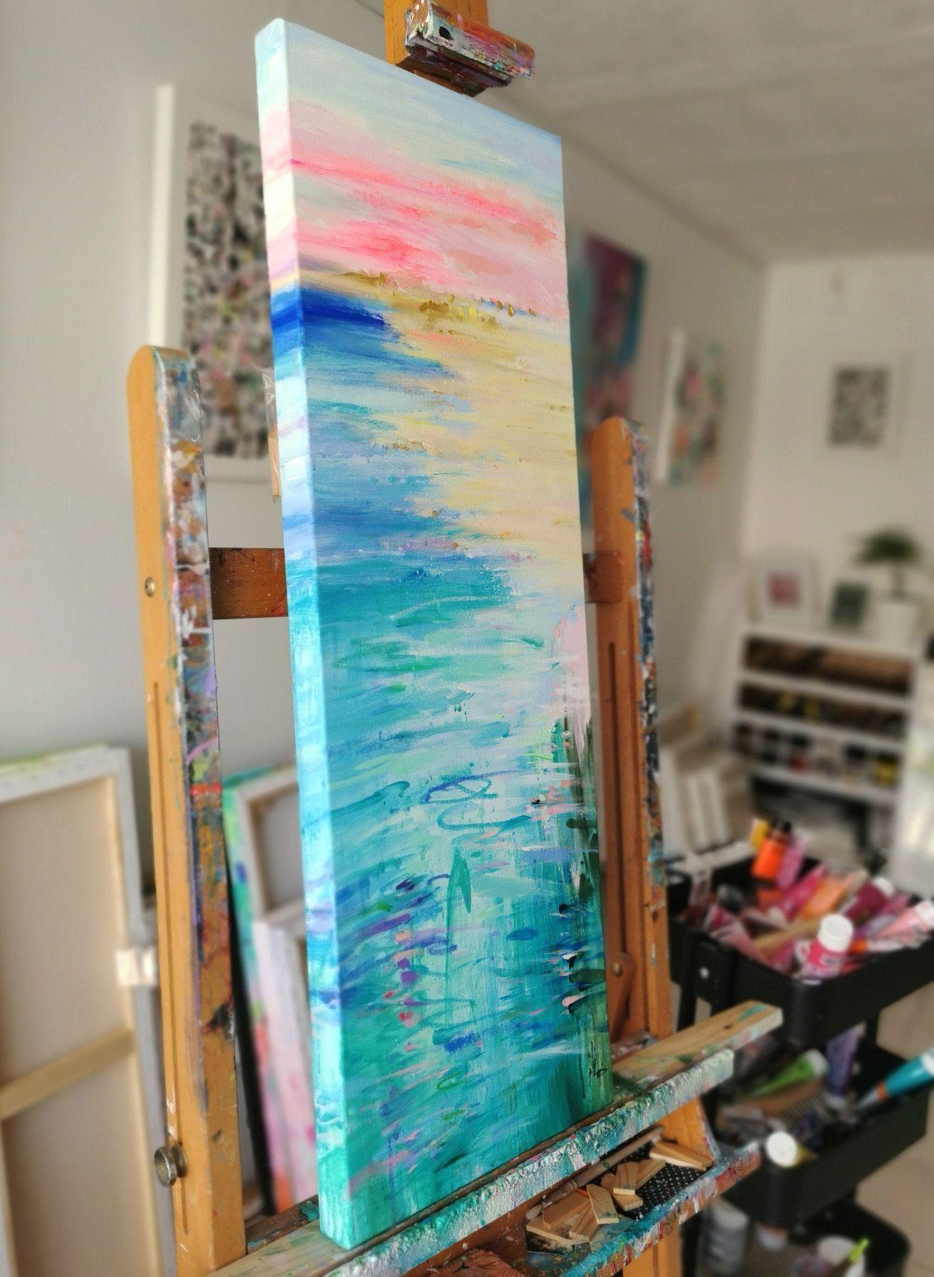 Recuerdo del verano, Pintura, Acrílico sobre lienzo - Painting Expresionismo abstracto de Xiaoyang Galas