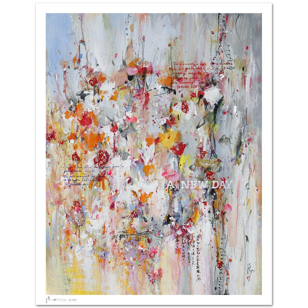A new day - Fine art giclÃCe print, Digital on Watercolor Paper - Print by Xiaoyang Galas