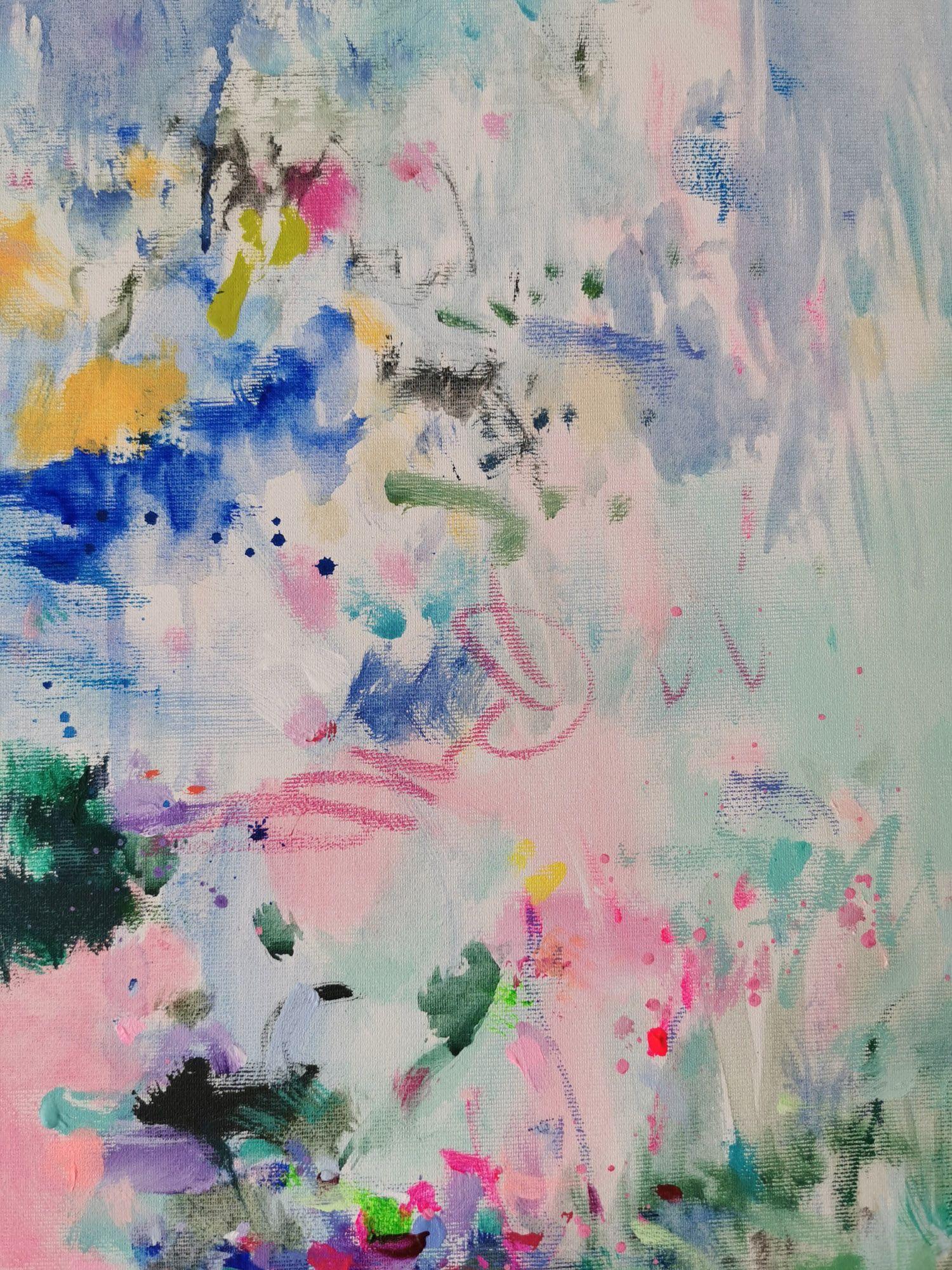 Amazind day with you - Fine art giclÃCe print, Digital on Paper - Gray Abstract Print by Xiaoyang Galas