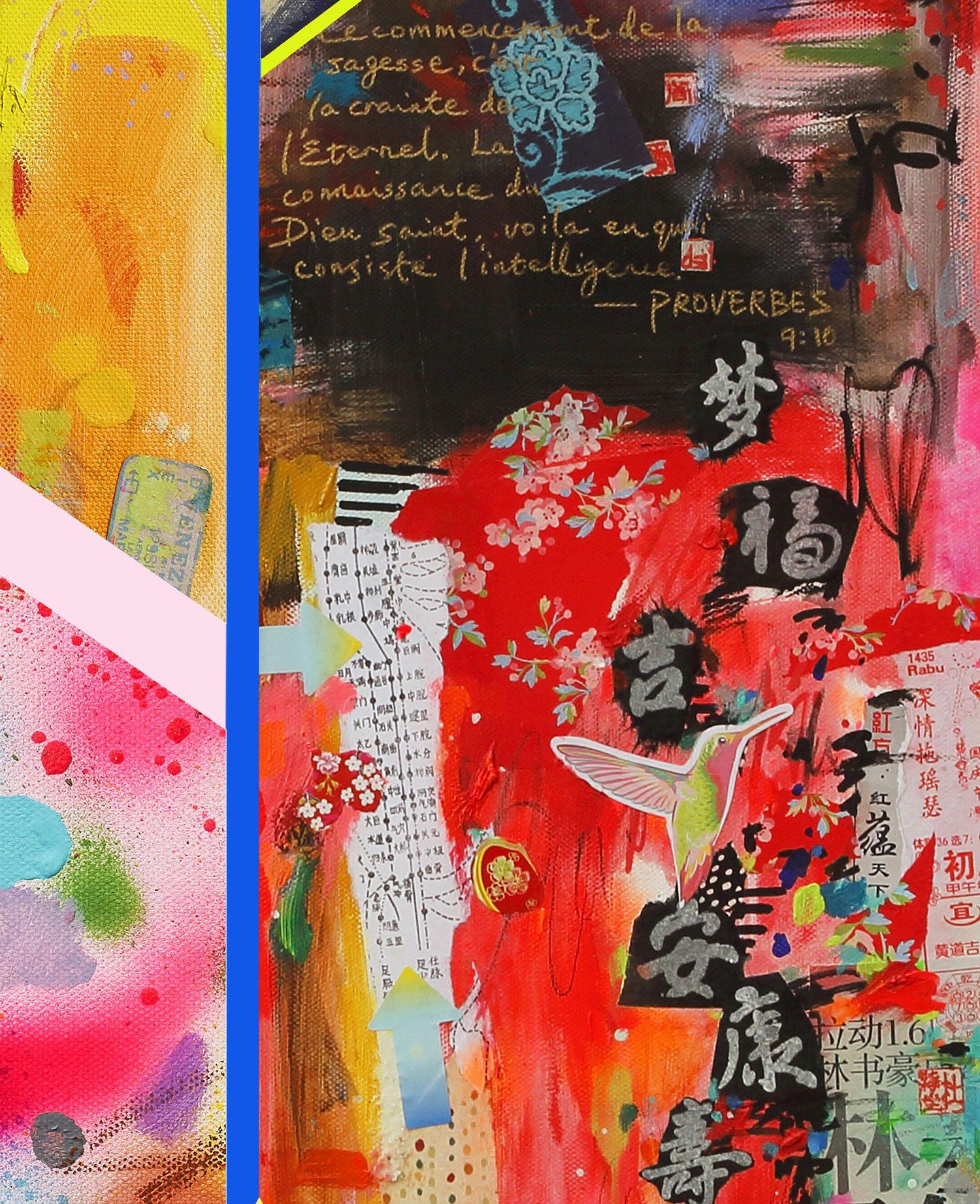 Cultura III - Impresión giclÃCe Fine Art, Digital sobre Papel Acuarela - Print Abstracto de Xiaoyang Galas