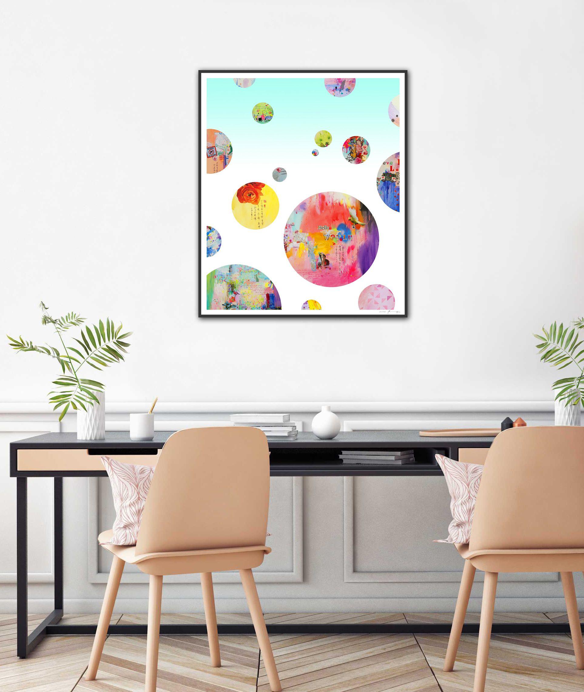 Hello world II - Fine art print.  Fine art reproduction with this premium textured fine art paper, 300g/mÂ², reminiscent of traditional watercolour papers.  This acid free, cold press, cotton-based archival paper reproduces colours, tones and