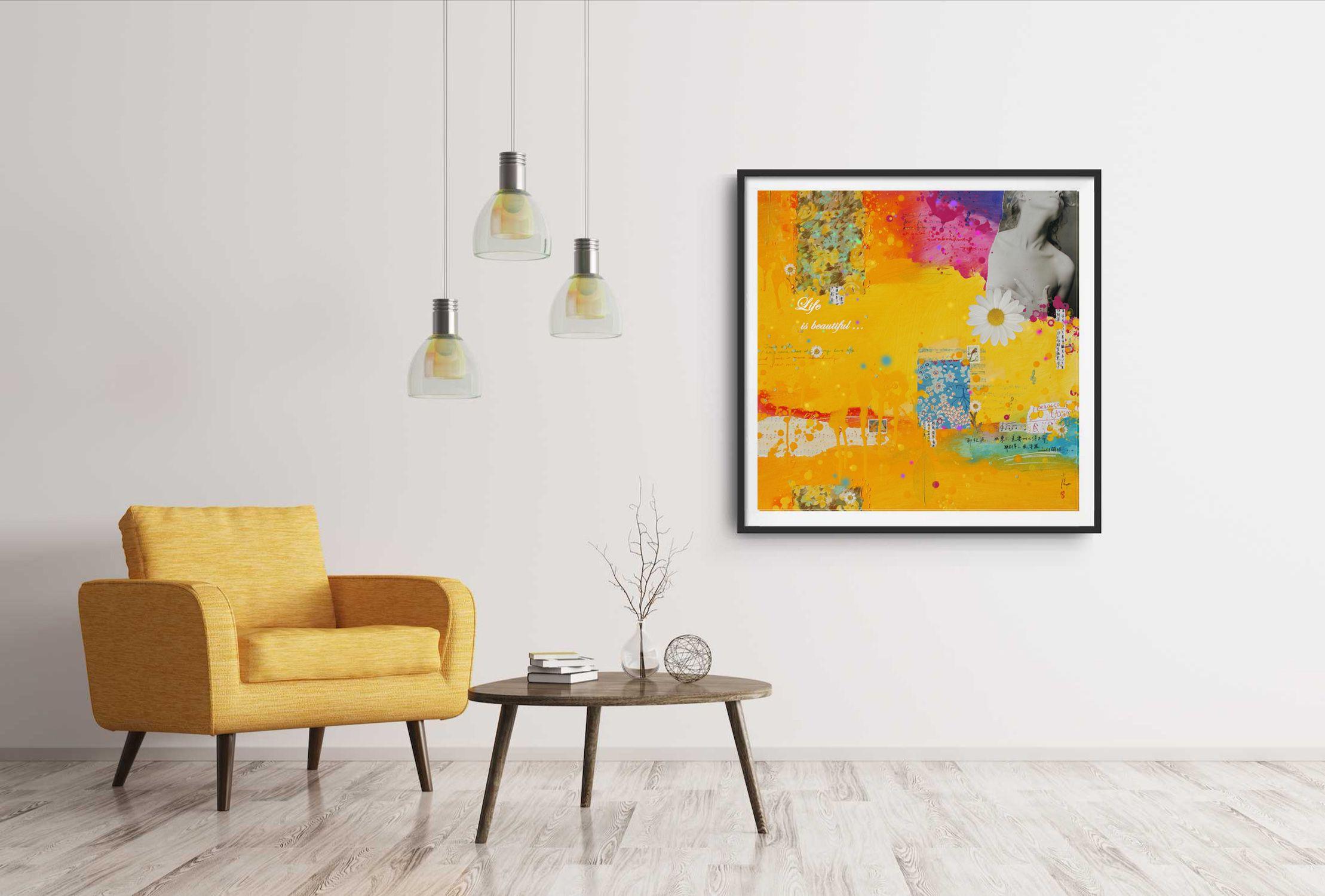 Life is beautiful - Fine art giclace print, Digital on Paper - Abstract Print by Xiaoyang Galas