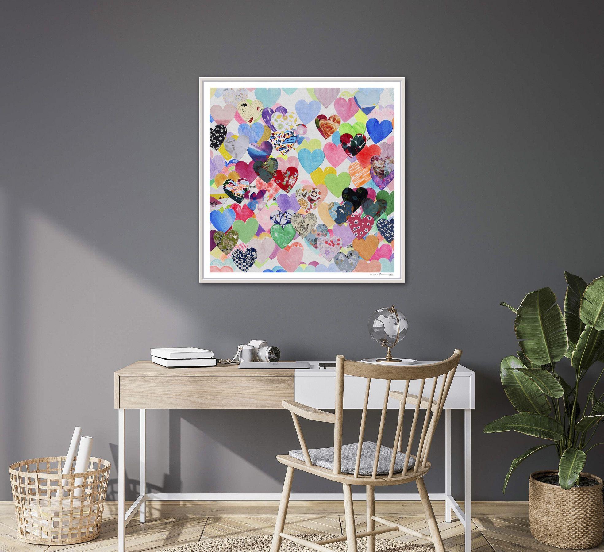 Love will save nature - Fine art giclÃCe print, Digital on Paper - Abstract Print by Xiaoyang Galas
