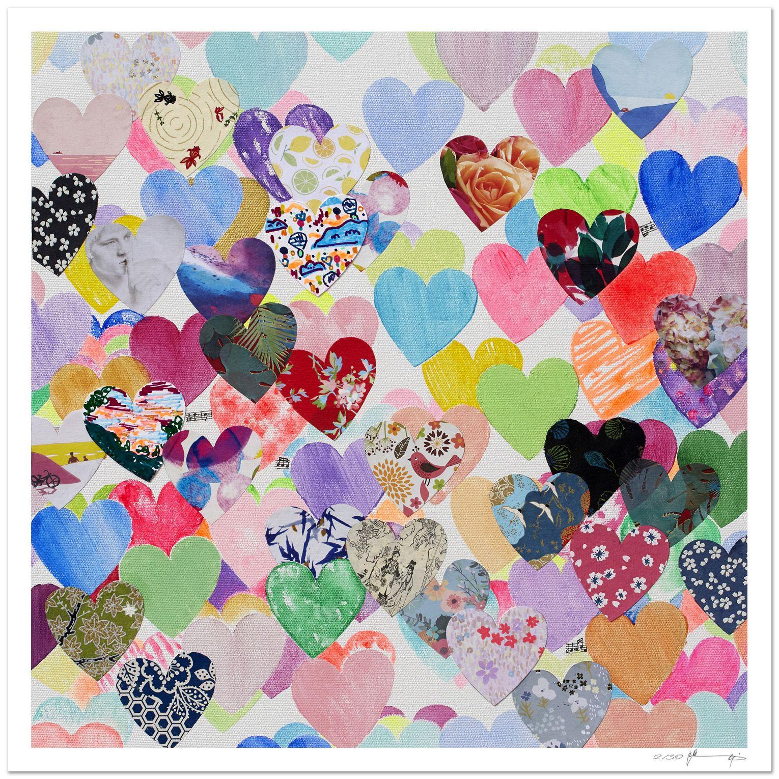 Xiaoyang Galas Abstract Print - Love will save nature - Fine art giclÃCe print, Digital on Paper