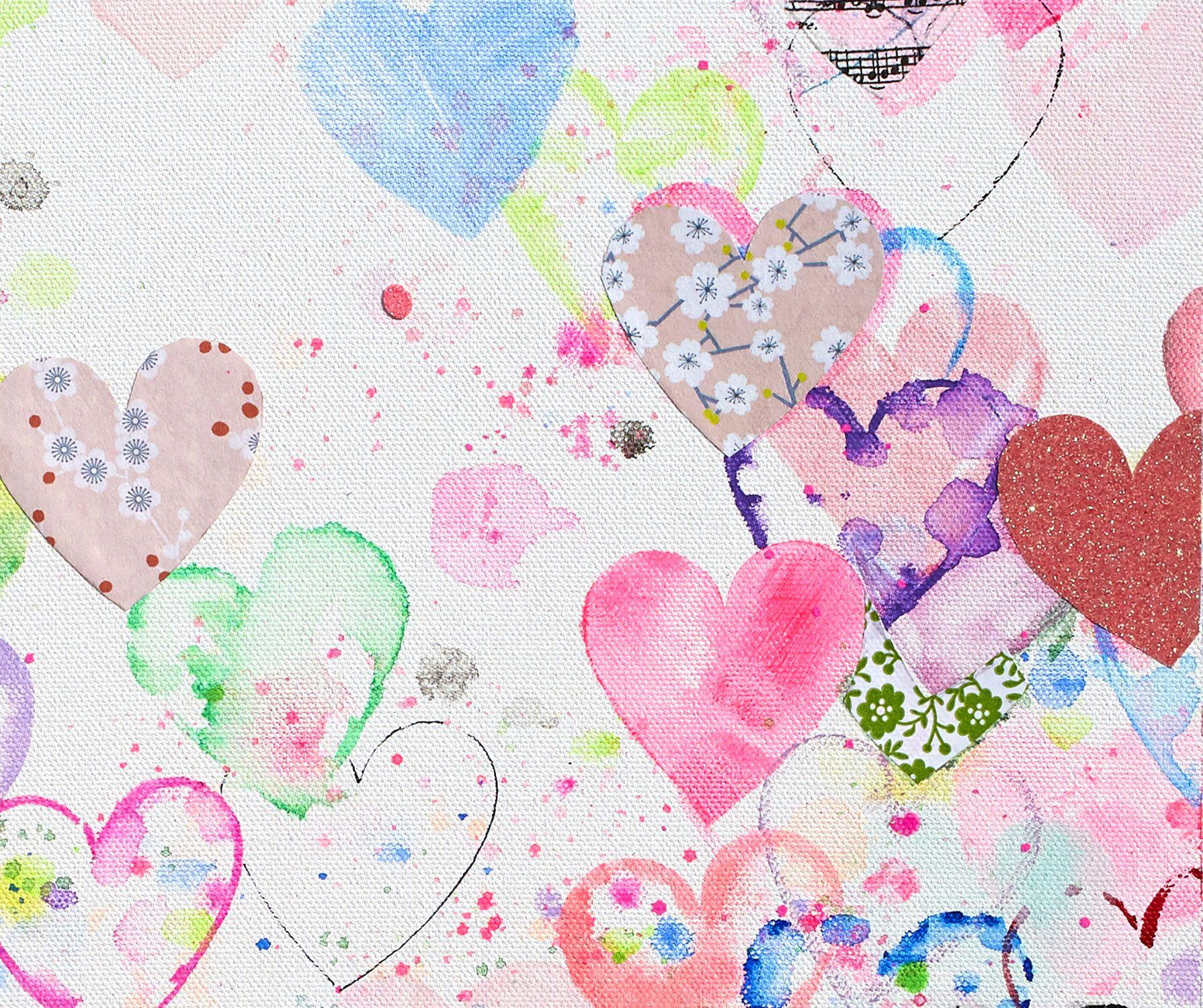 Love will save the world - Fine art giclÃCe print, Digital on Paper - Abstract Print by Xiaoyang Galas