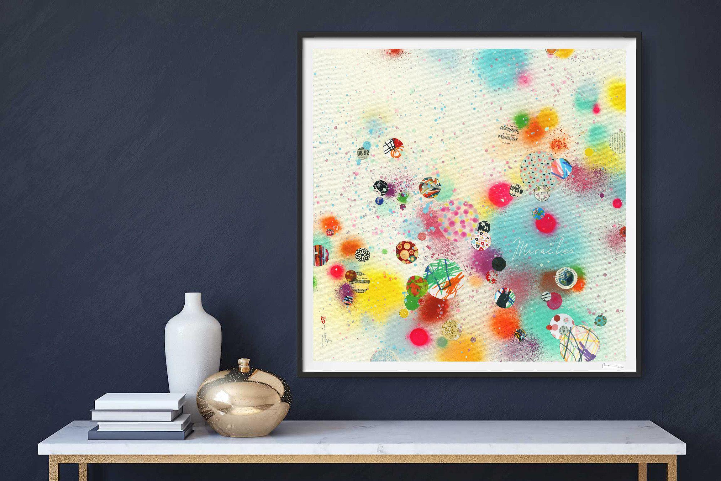 Miracles - Kunstreproduktion mit diesem hochwertigen strukturierten Kunstdruckpapier, das an traditionelle Aquarellpapiere erinnert. Dieses säurefreie, kaltgepresste, baumwollbasierte Archivpapier gibt Farben, Töne und Details wieder - und sichert