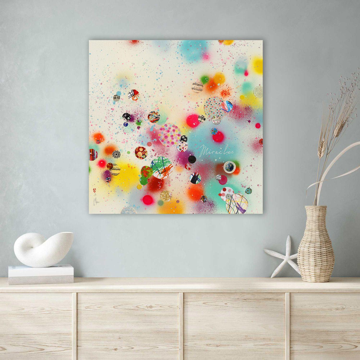 Miracles - GiclÃCe Druck auf Leinwand, Digital on Canvas (Beige), Abstract Print, von Xiaoyang Galas