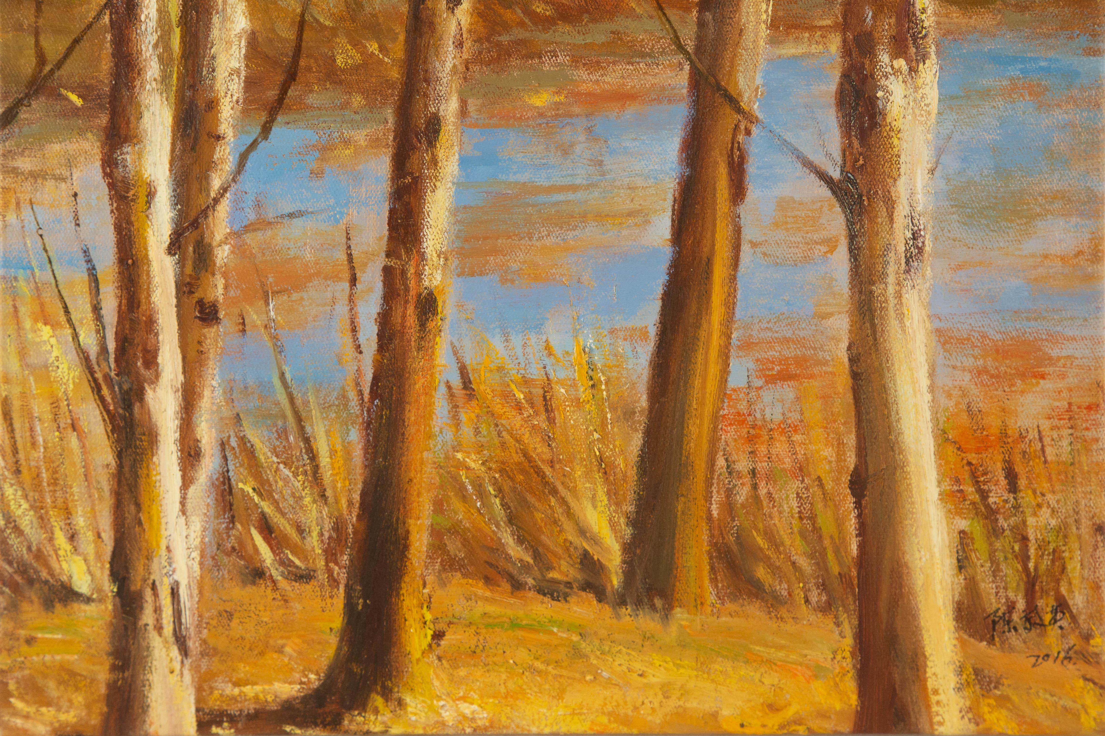 Xiaoying Chen Paysage Huile originale sur toile 