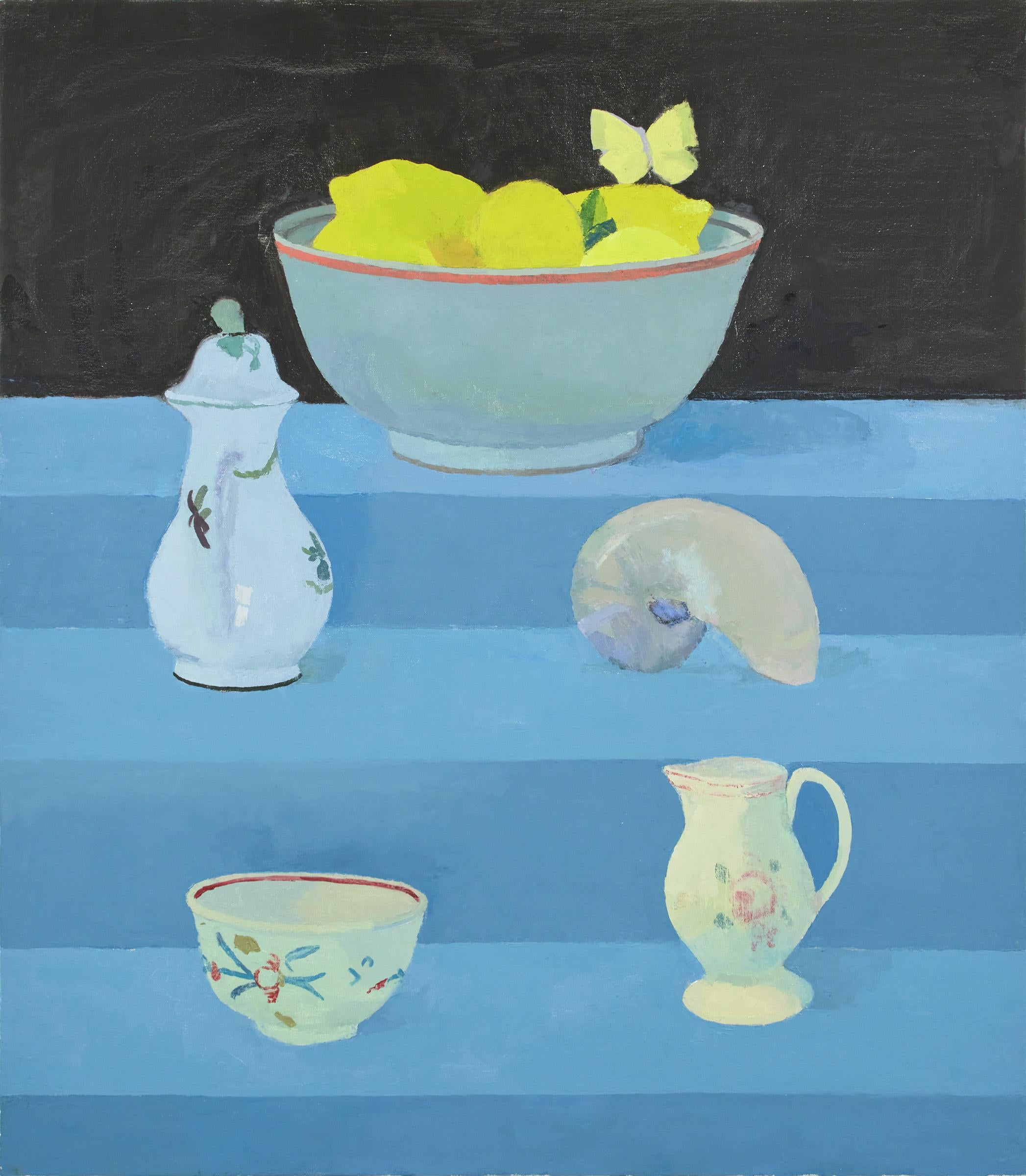 Xico Greenwald Still-Life Painting – Blaue Schritte II