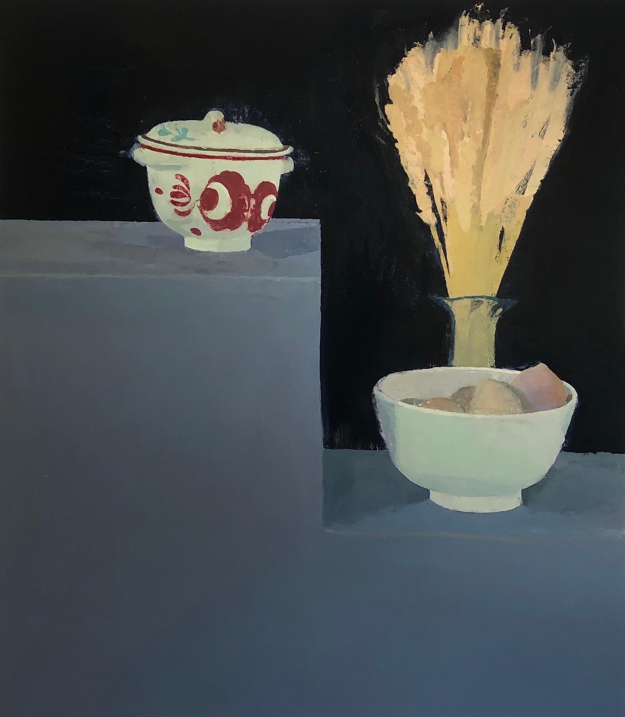 Xico Greenwald Still-Life Painting – Still LIfe mit Weizen und Schale