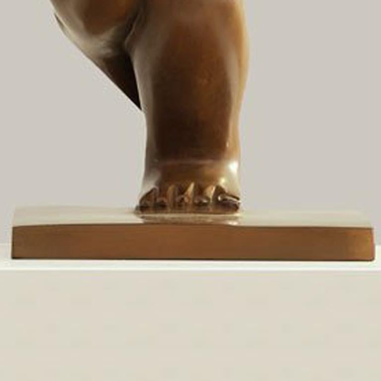 Sculpture, Bronze - Yoga, No. 2, 2009 - Beige Abstract Sculpture by Xie Ai Ge