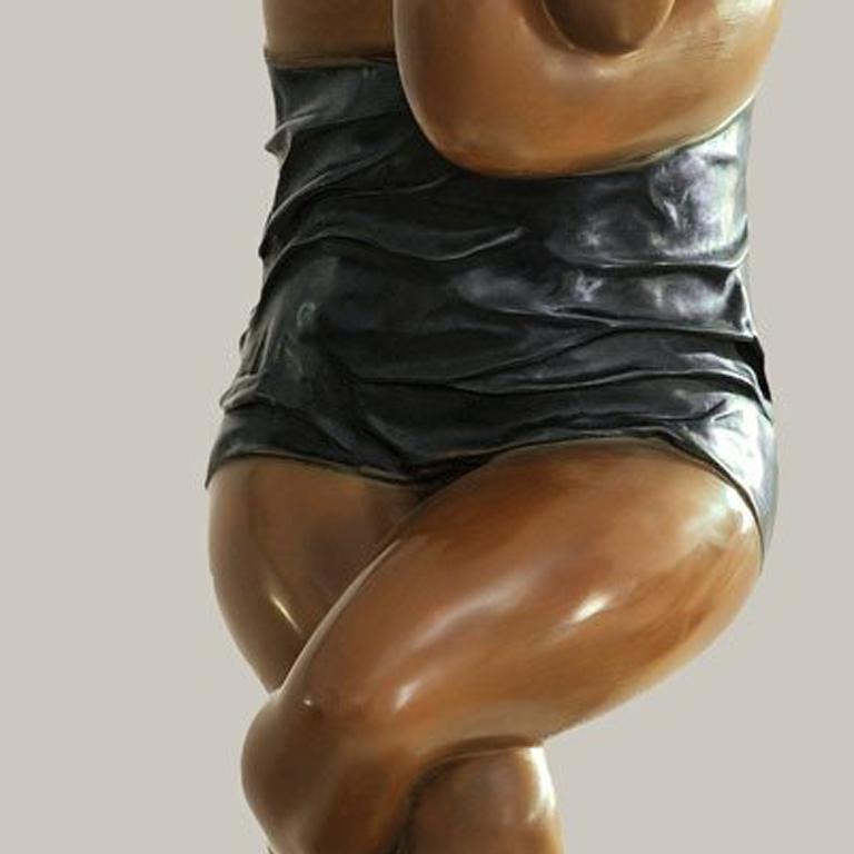 Beautiful contemporary bronze sculpture, evocative of a timeless appeal.

Xie Ai Ge is one of the more promising young sculptors of her generation in the world. She has exhibited in Asia, Europe and North America. Her works are in many notable
