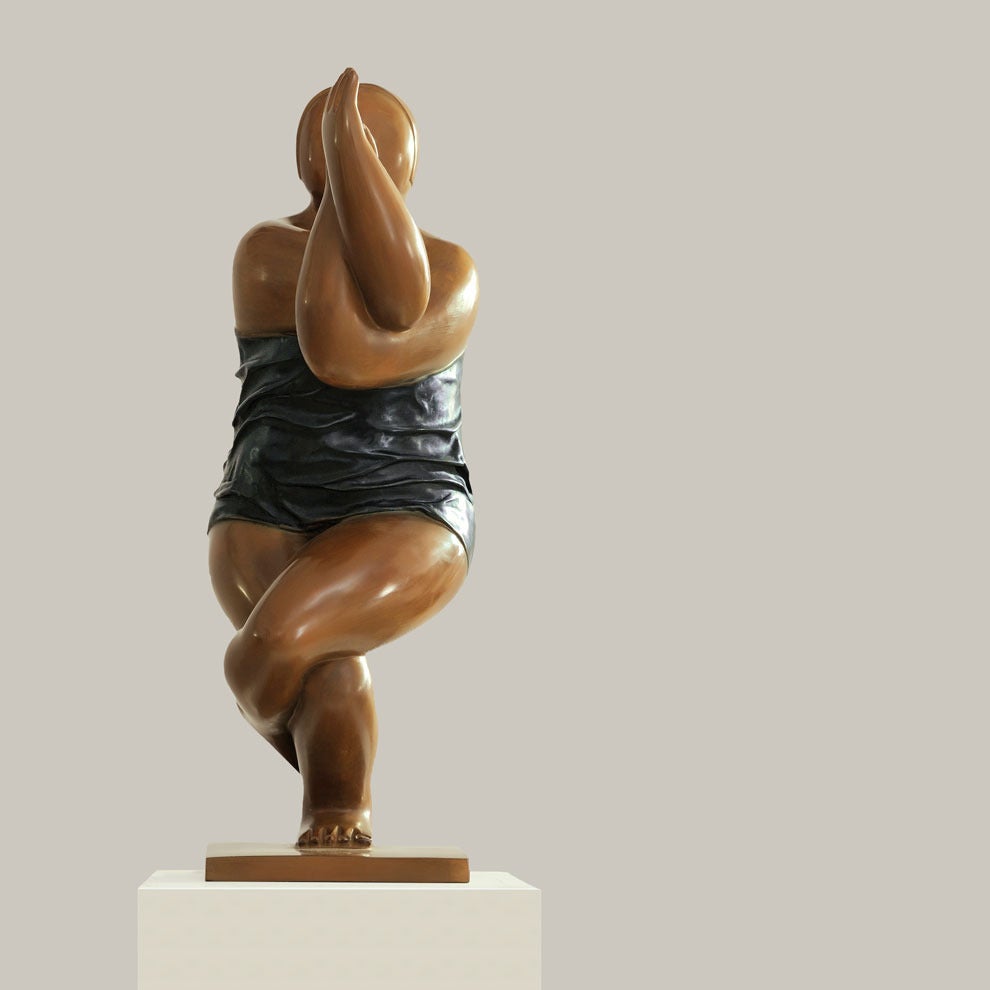Xie Ai Ge Abstract Sculpture - Sculpture, Bronze - Yoga, No. 2, 2009