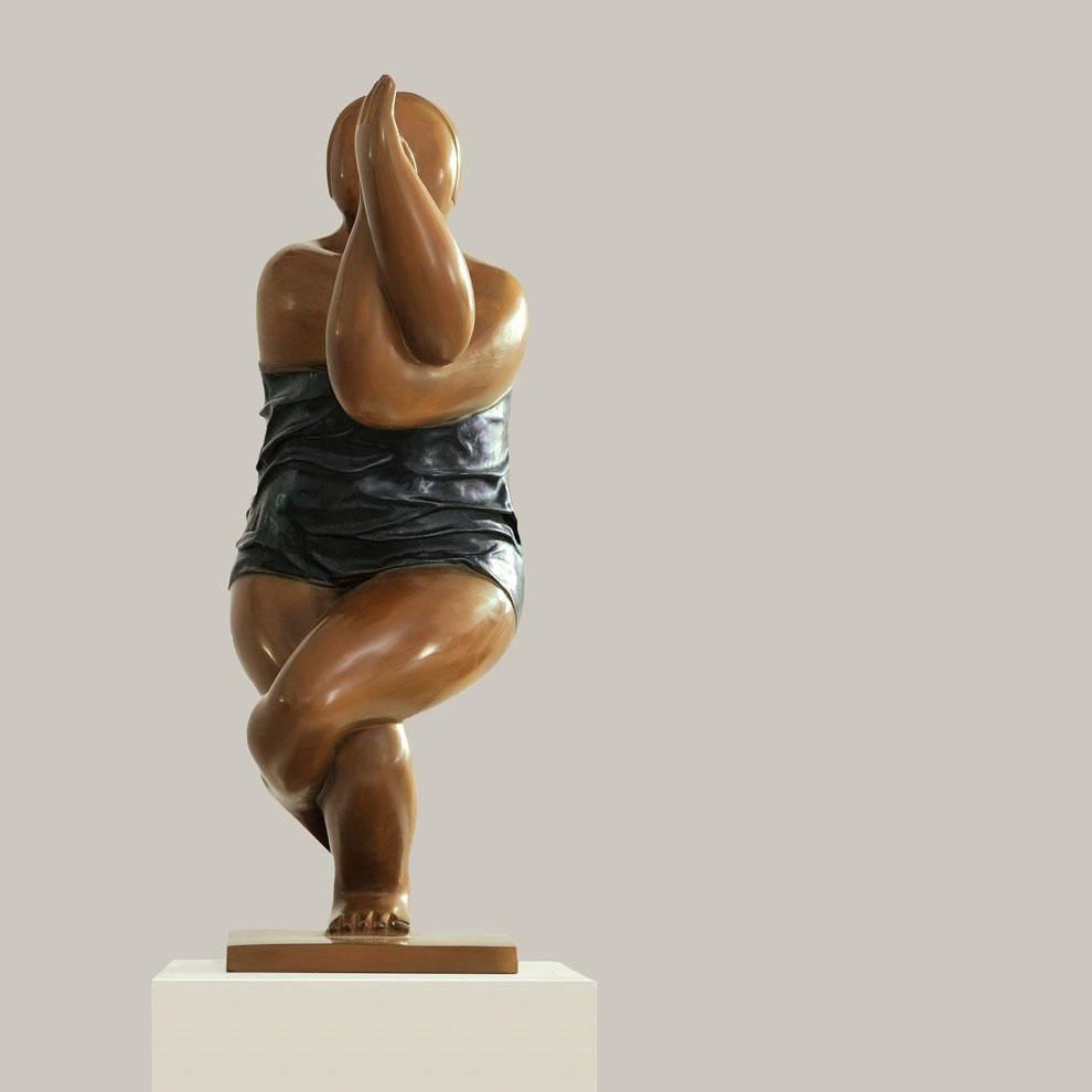 Sculpture by noted Chinese artist Xie Ai Ge - Golden Apple series  5