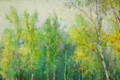 Huile impressionniste originale sur toile « Untitled I » de XiFang Wang