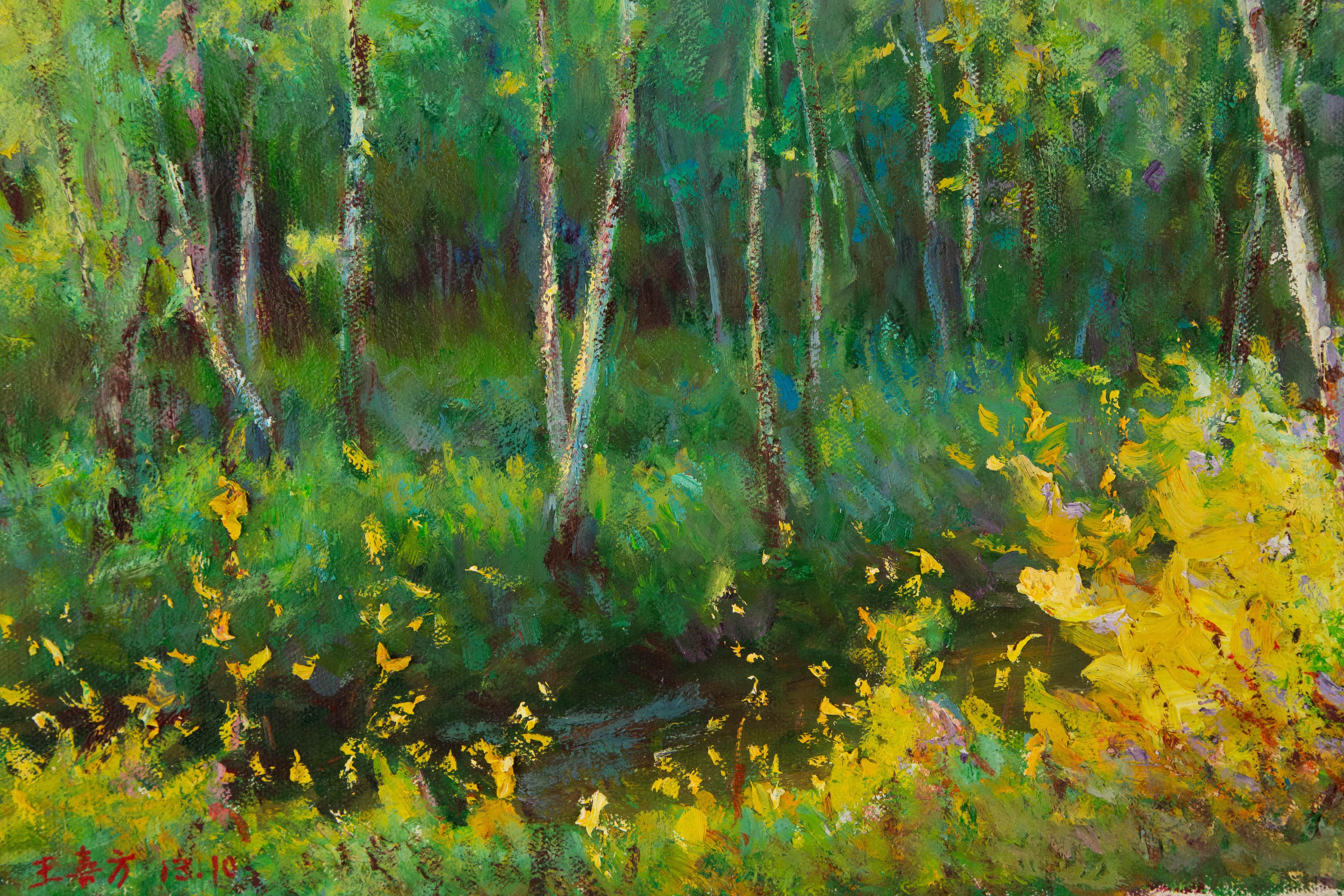 XiFang Wang Impressionist Original Öl auf Leinwand 