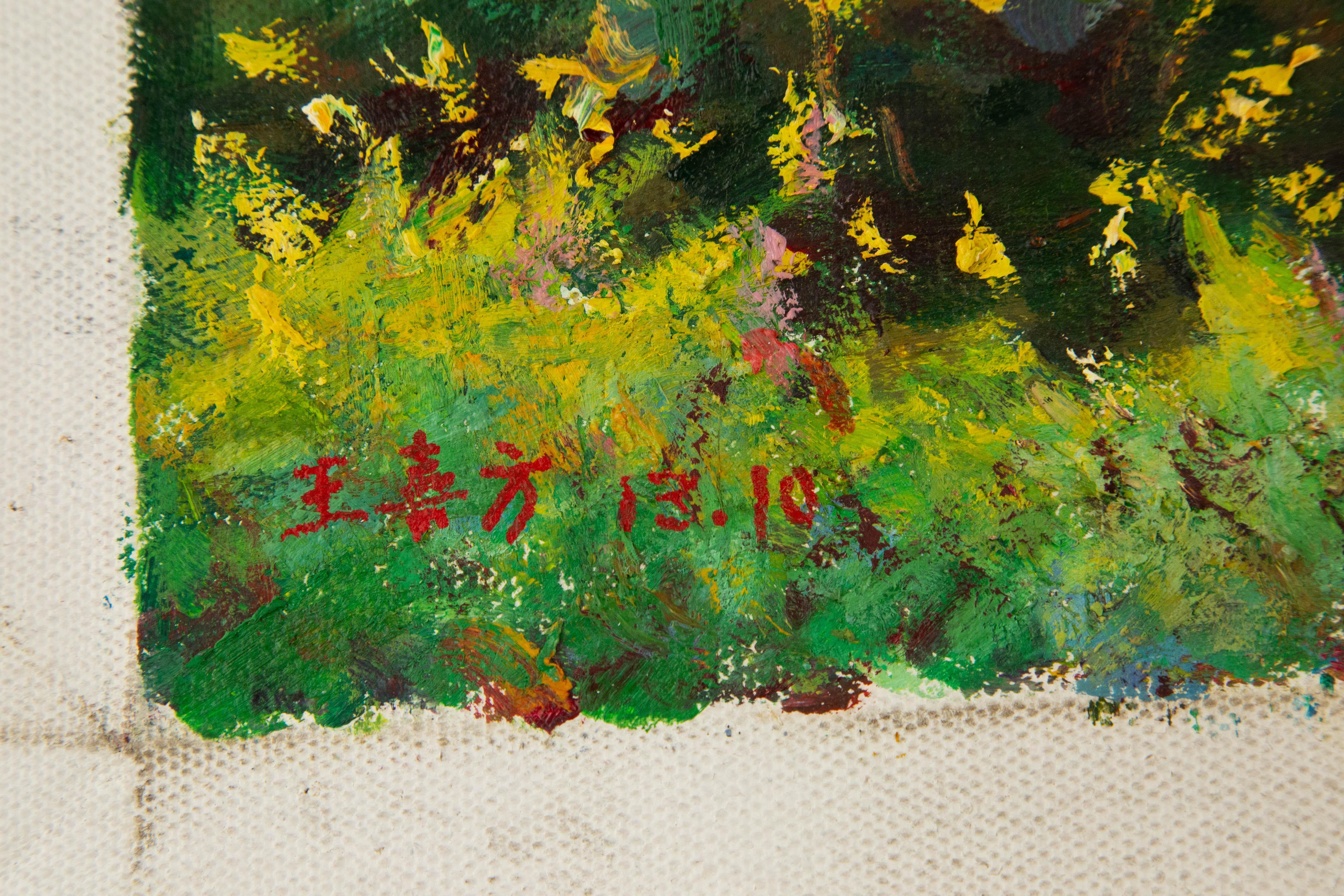 XiFang Wang Impressionist Original Öl auf Leinwand 