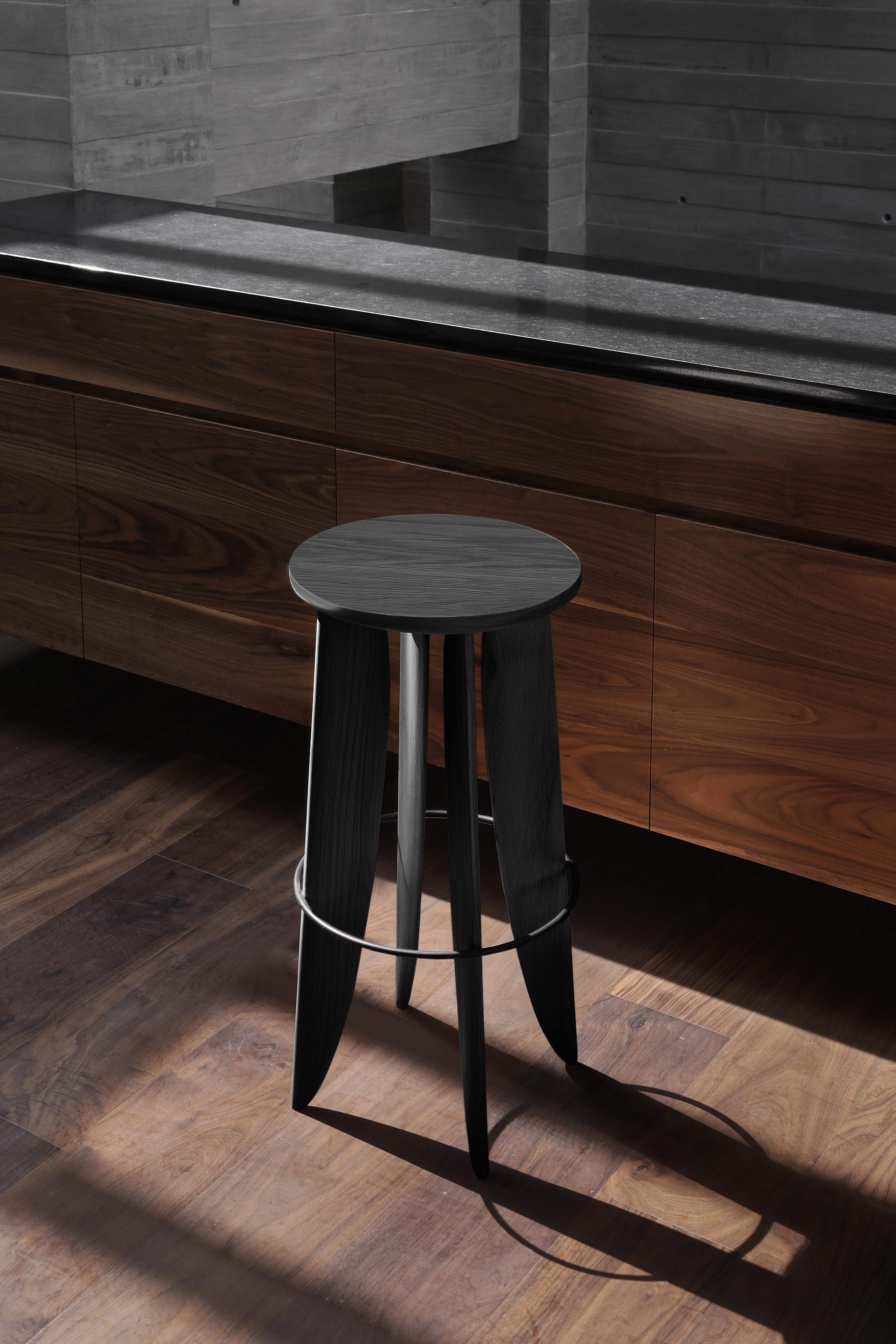 Noviembre XIII Counter Stool in Burned Oak Wood by Joel Escalona

The Noviembre collection is inspired by the creative values of Constantin Brancusi, a Romanian sculptor considered one of the most influential artists of the twentieth century, who,