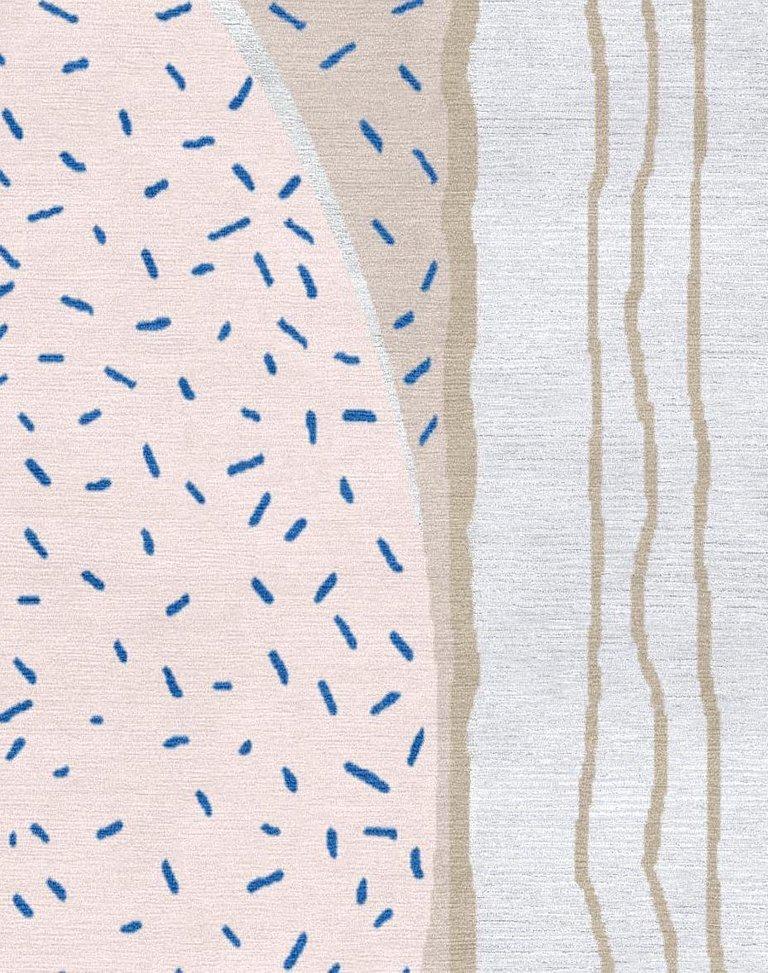 Composition XI.II HandKnotted Wool and Silk 2.7 x 3.6m Rug For Sale at