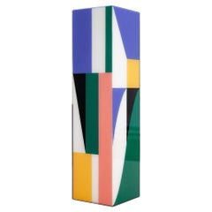 XILNY Handcrafted Colorful Geometric Totem / Sculture by Paul Sende
