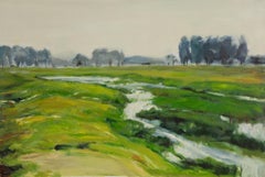 Xin Li Impressionista Olio originale su tela "Marshland"