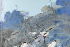 Xin Shen Acrílico Original Contemporáneo Sobre Lienzo "Azul - Cero"