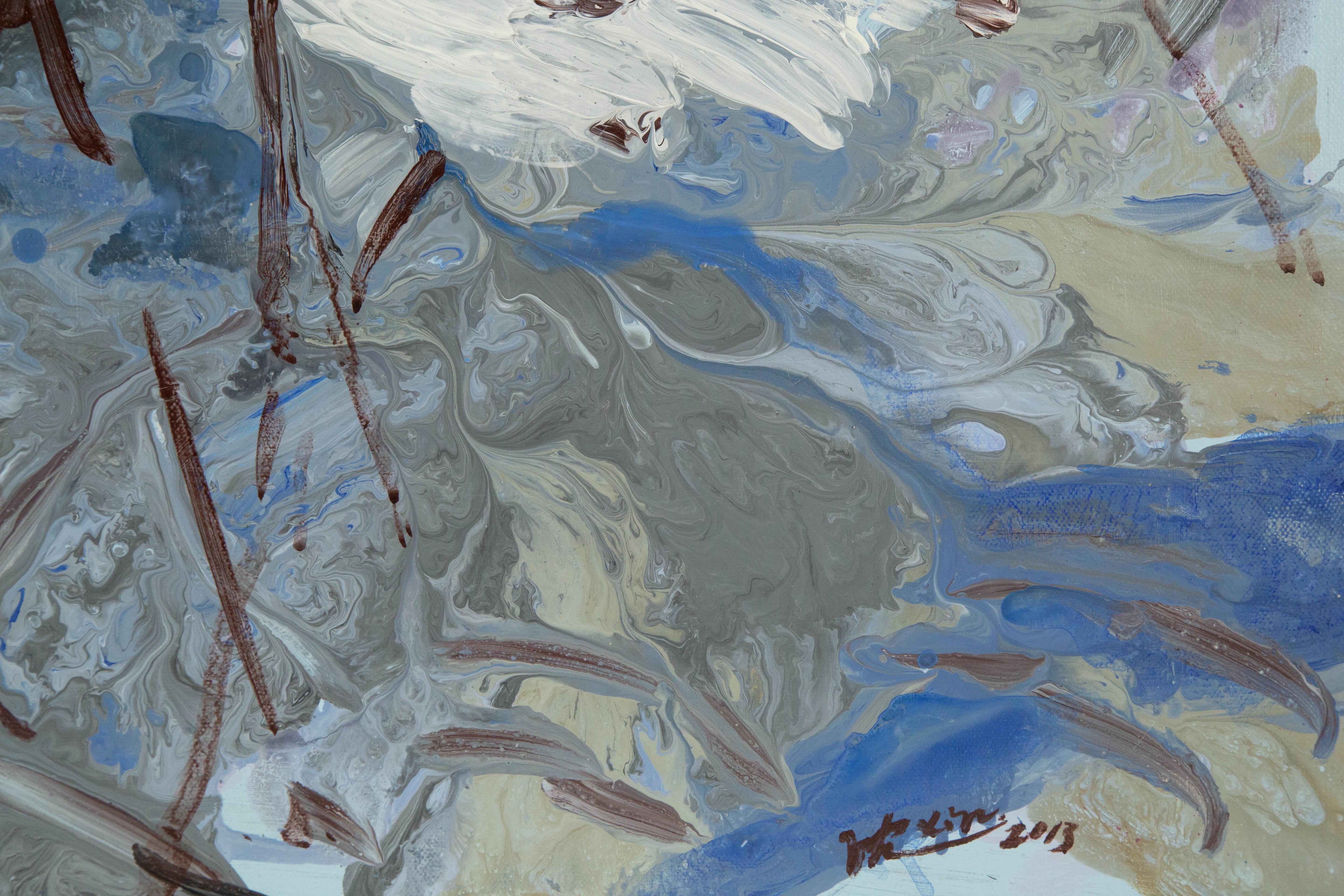 Xin Shen Contemporary Original Acrylic On Canvas 