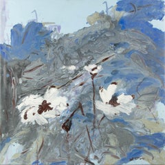 Xin Shen Acrílico Original Contemporáneo Sobre Lienzo "Azul - Cero"