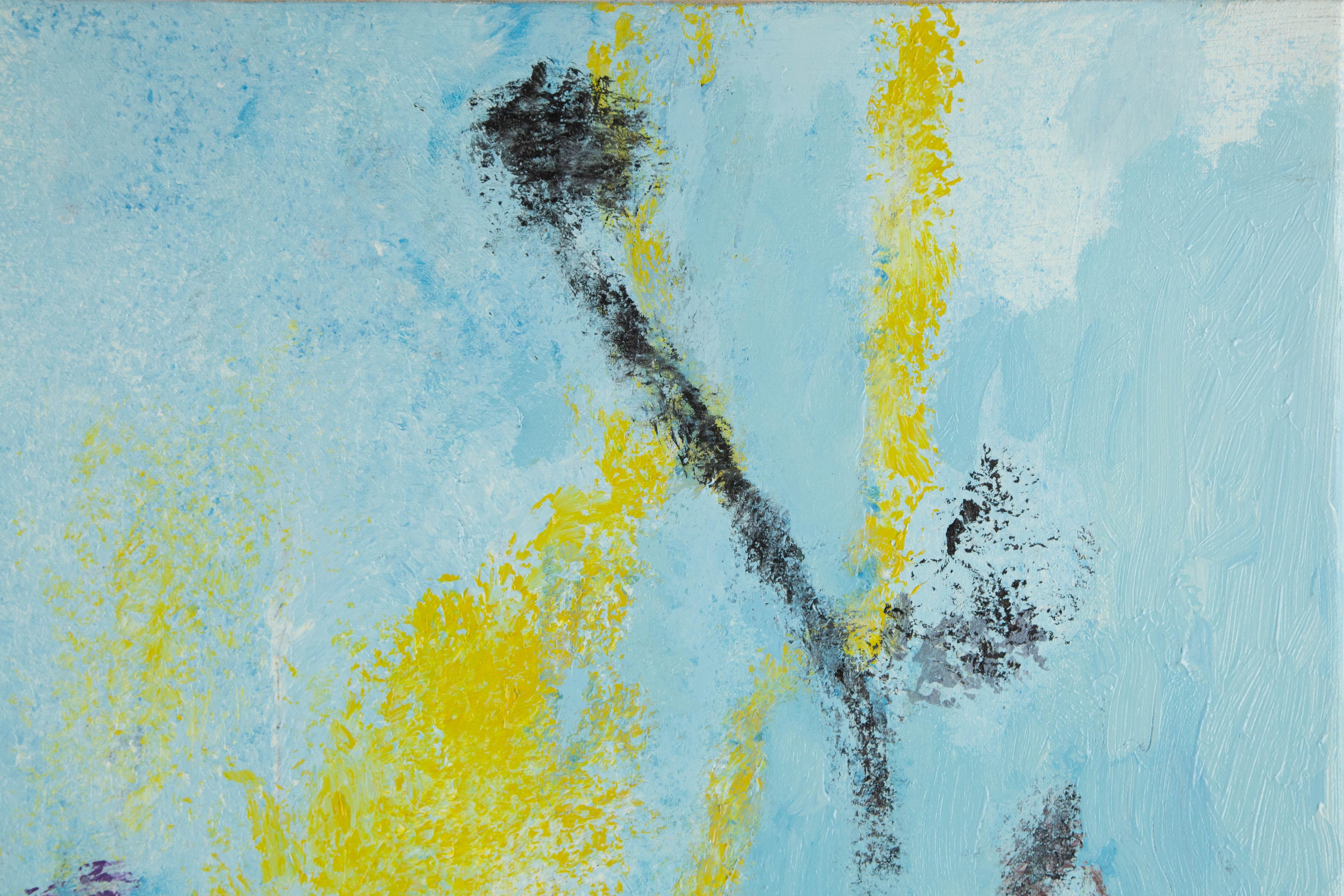 Xin Shen Floral Original-Acryl auf Leinwand 