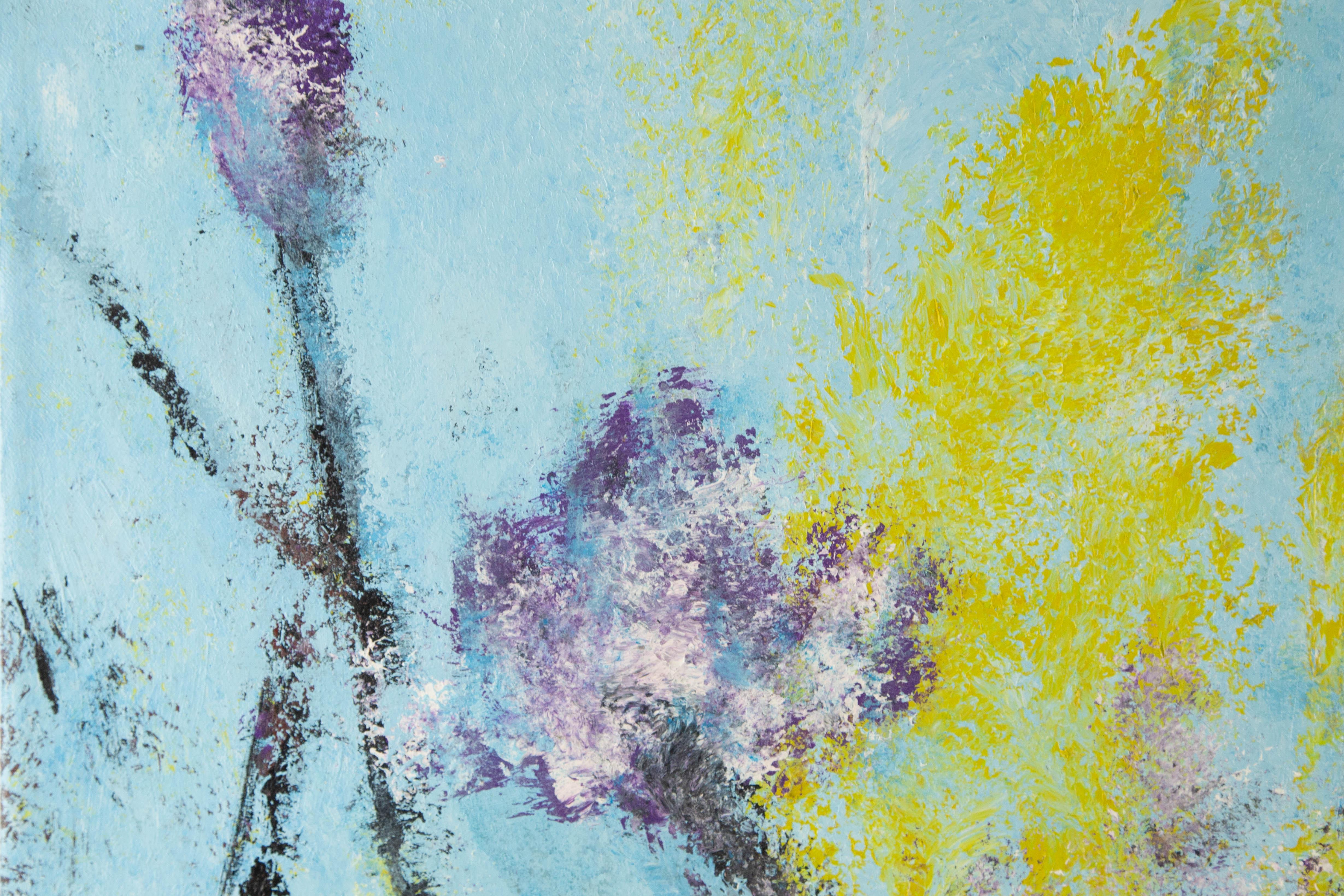 Xin Shen Floral Original-Acryl auf Leinwand 