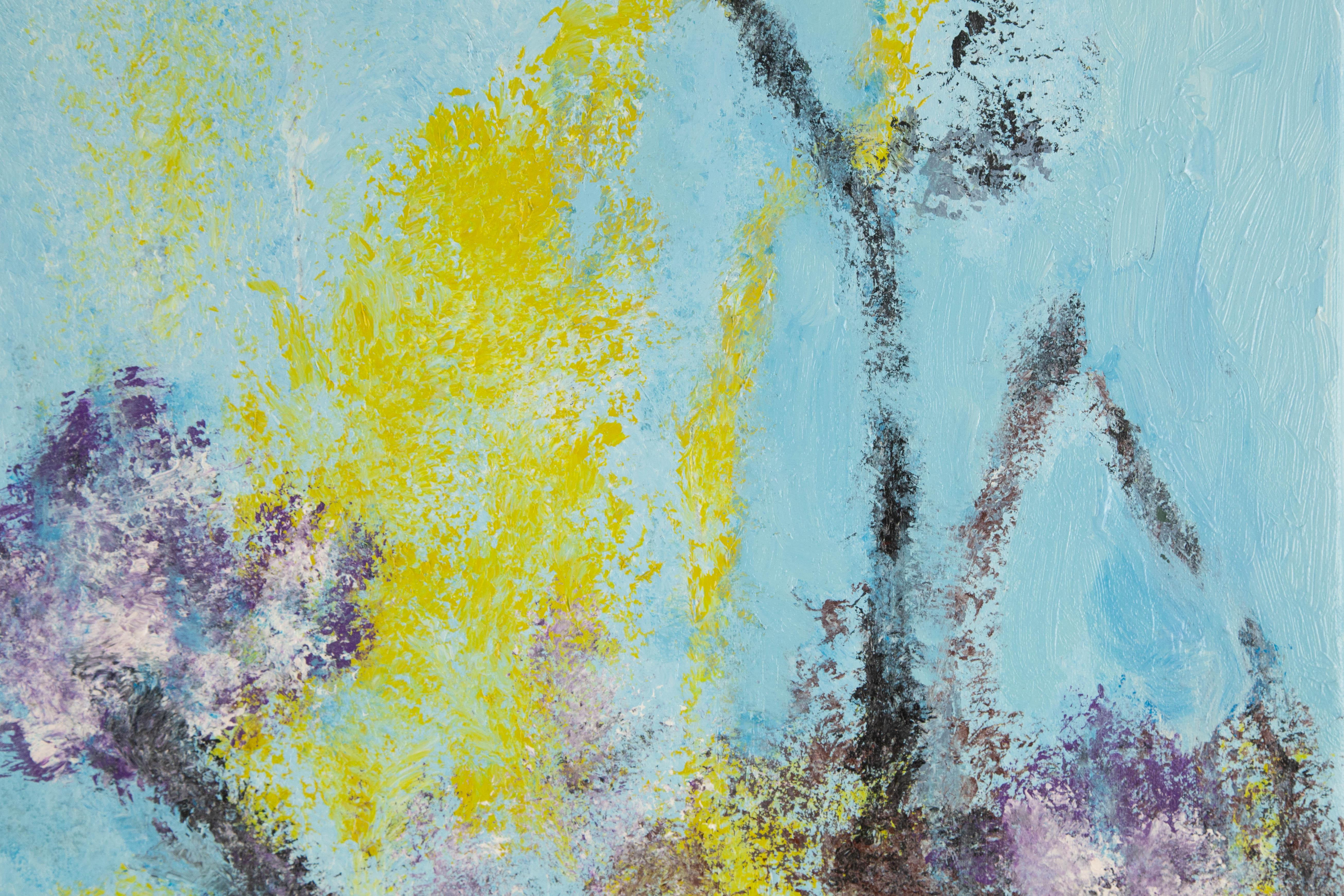Xin Shen Floral Original-Acryl auf Leinwand 