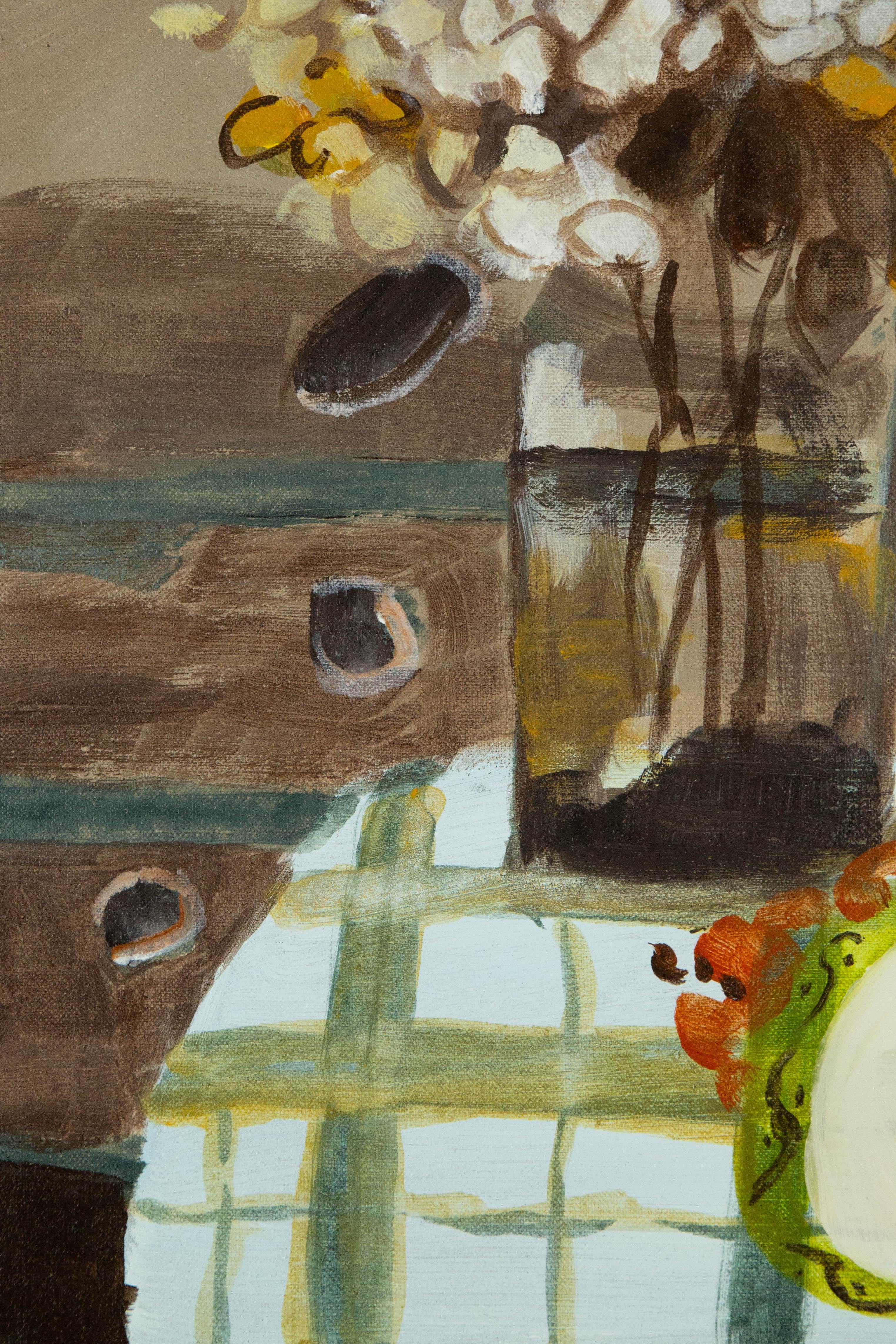 Xin Shen Still Life Original Oil On Canvas 