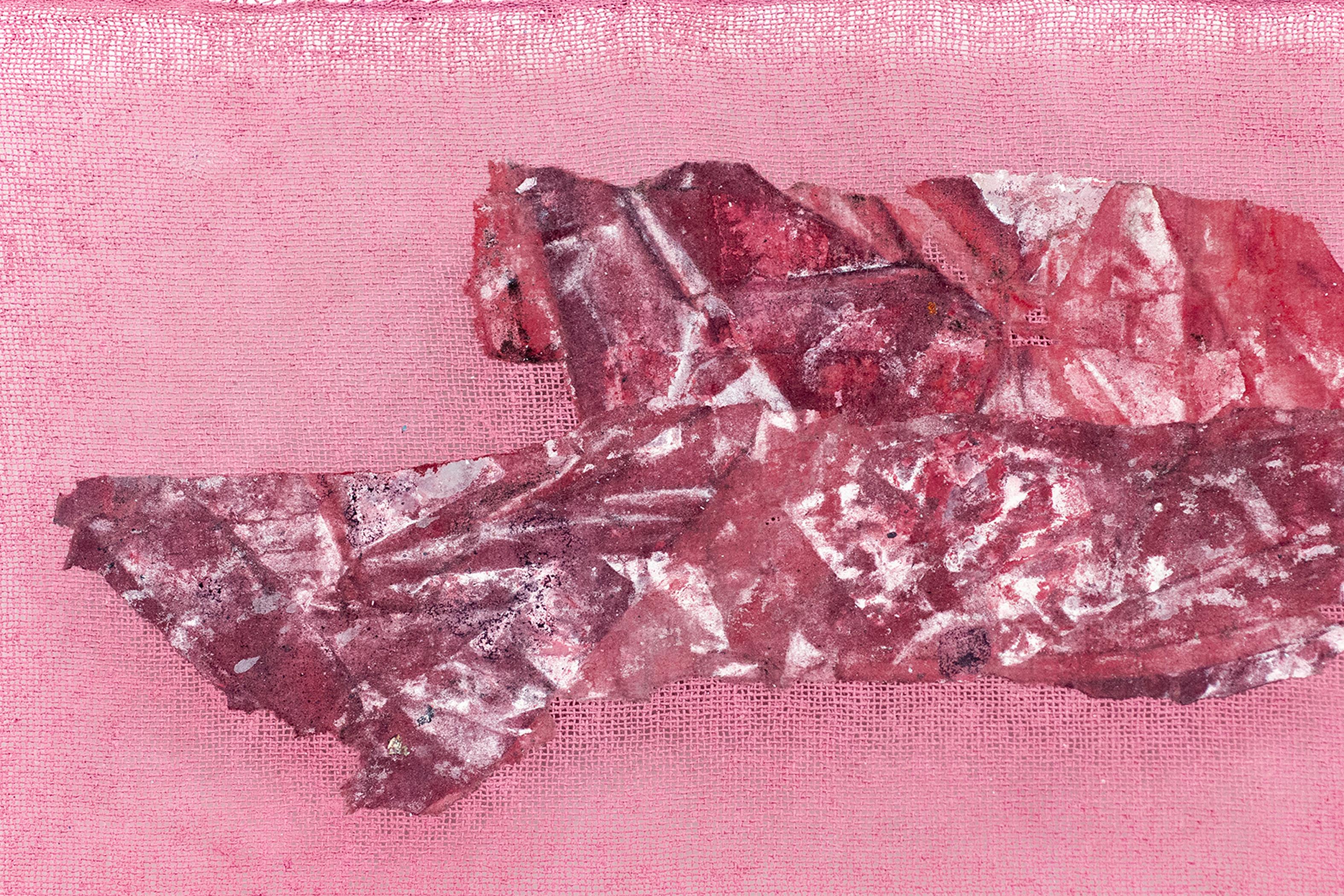 Flesh, Mulberry paper and acrylic on gauze For Sale 1
