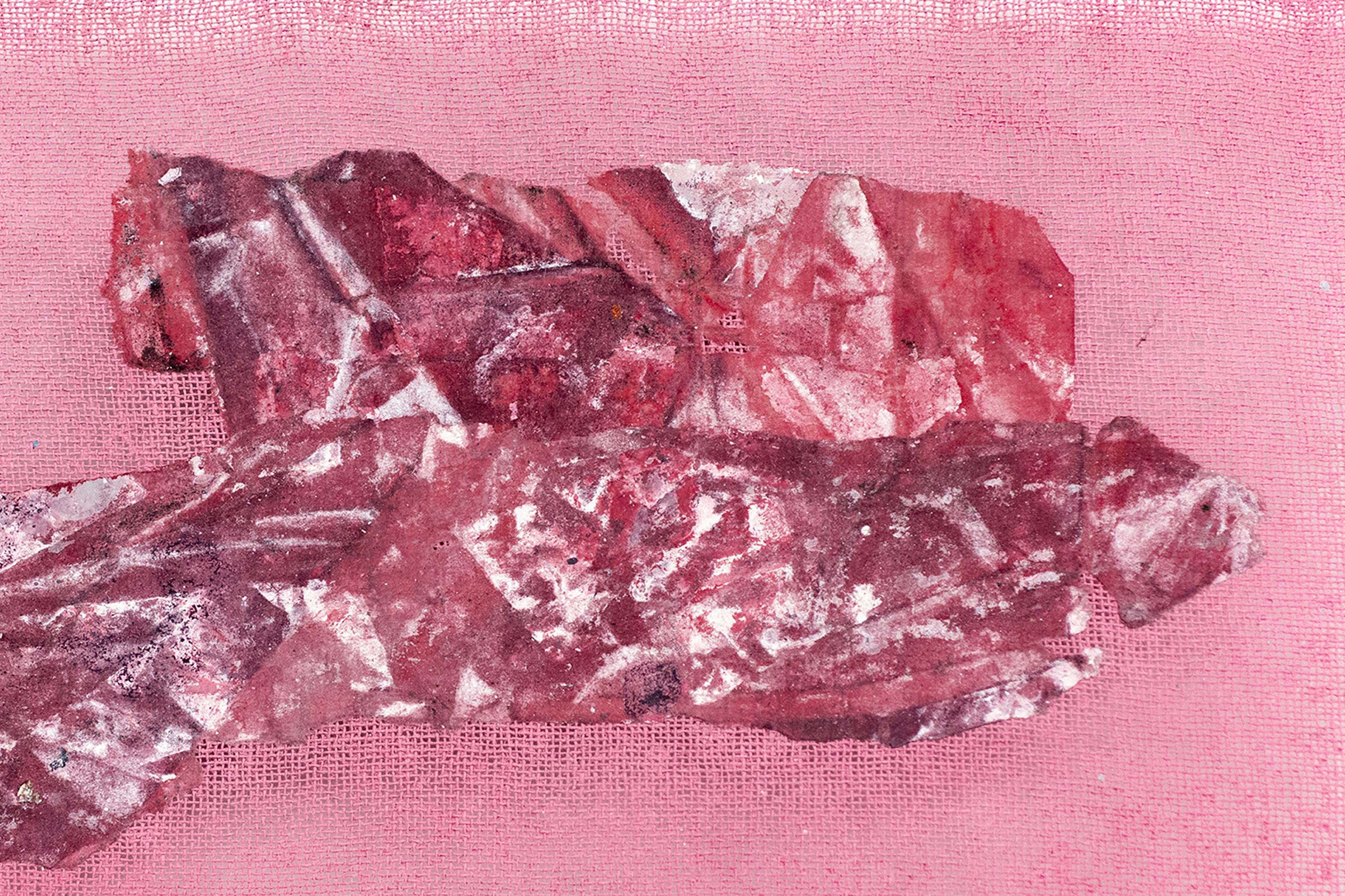 Flesh, Mulberry paper and acrylic on gauze For Sale 2