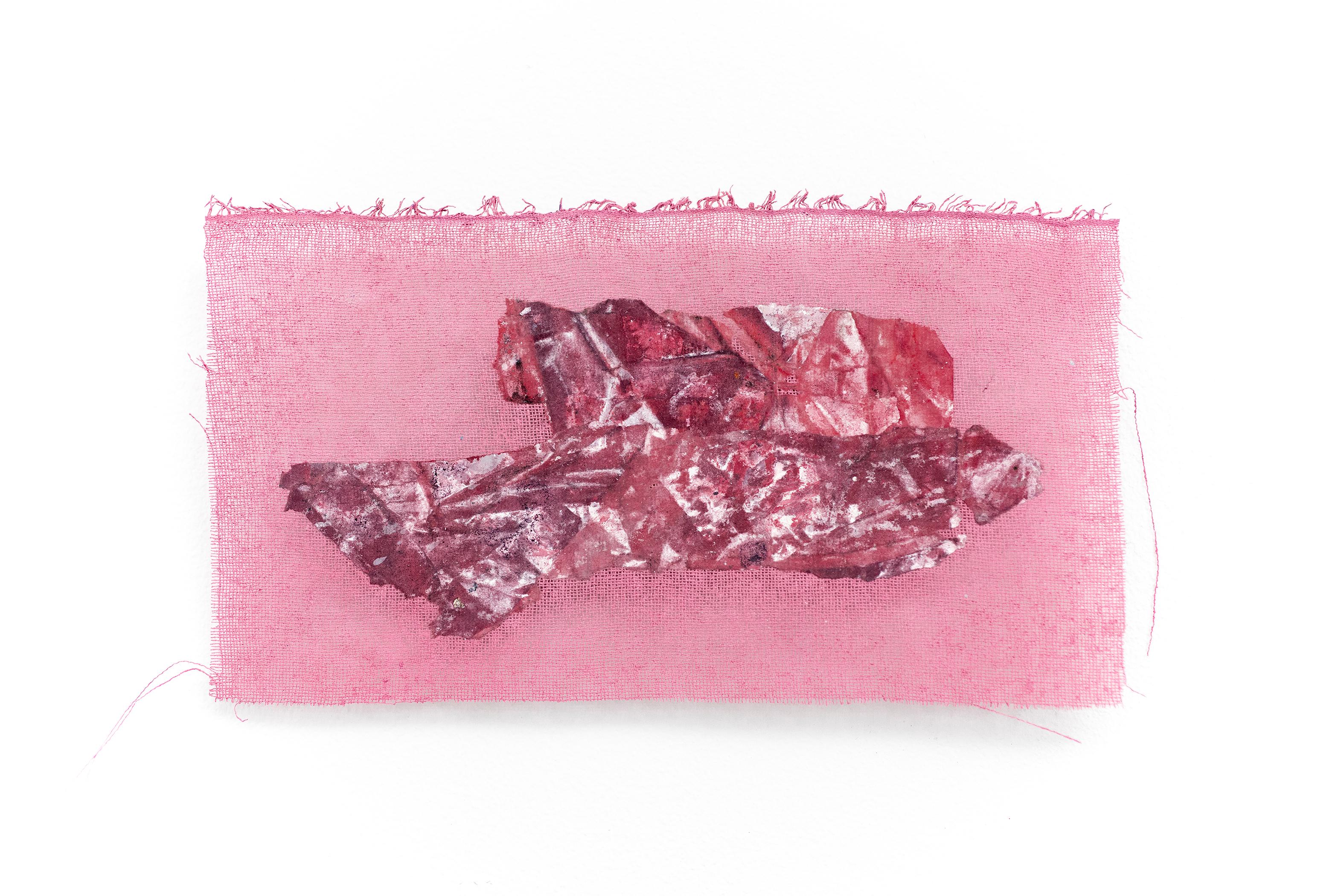 Flesh, Mulberry paper and acrylic on gauze - Painting by Xinyi Liu