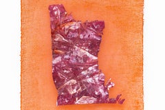 Meat, Mulberry paper and acrylic on gauze