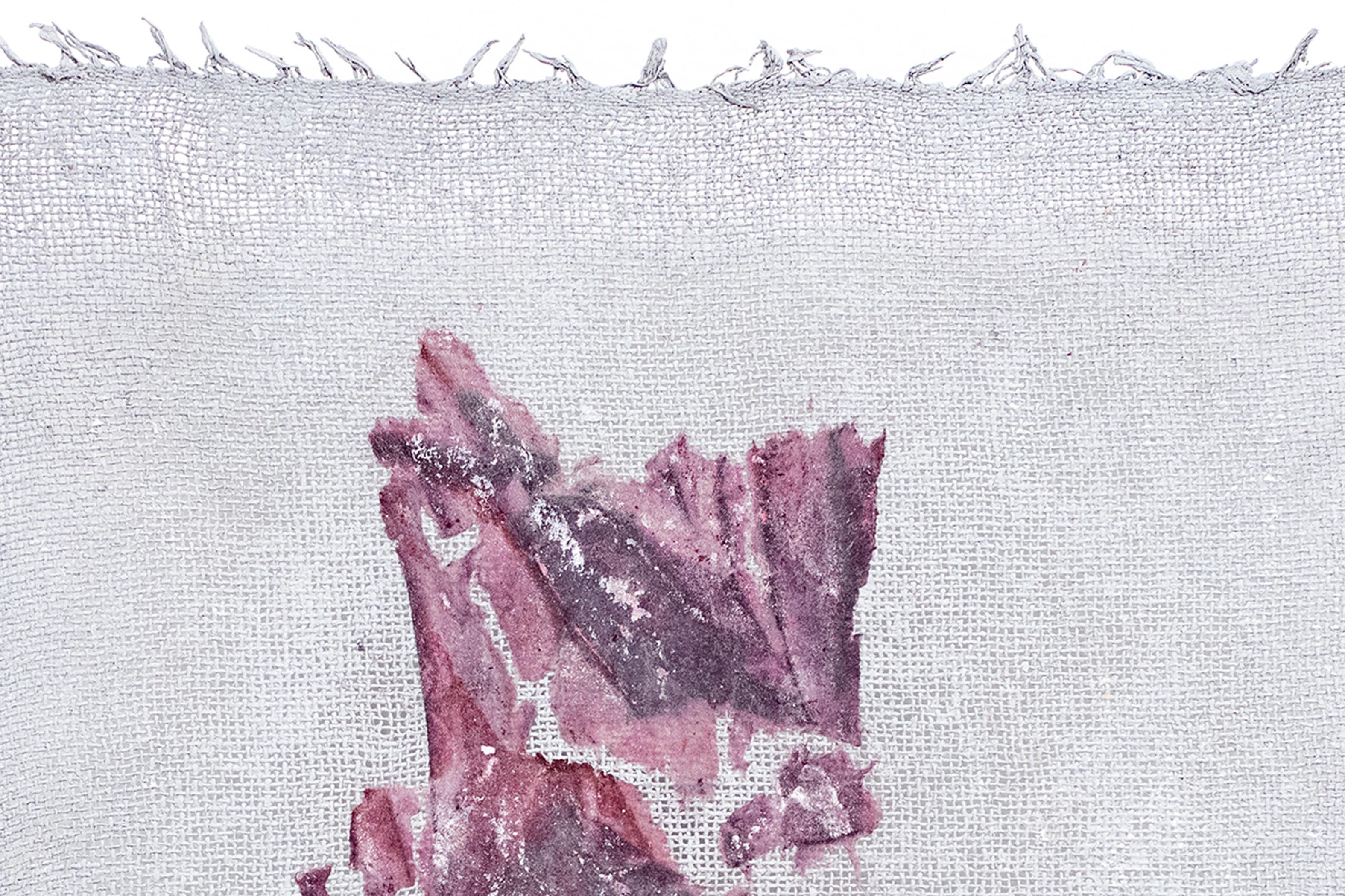 Tooth, Mulberry paper and acrylic on gauze 1