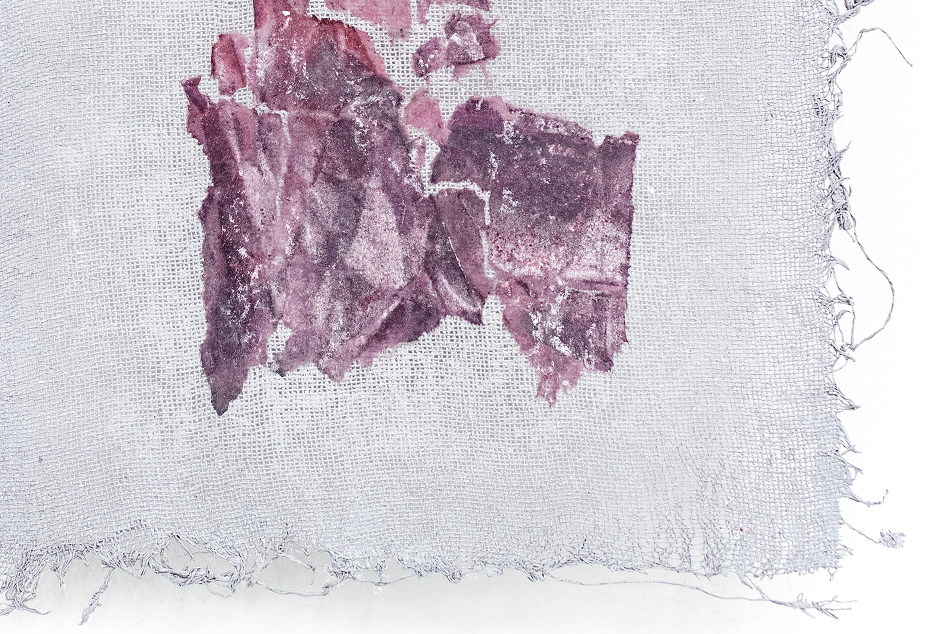 Tooth, Mulberry paper and acrylic on gauze 2