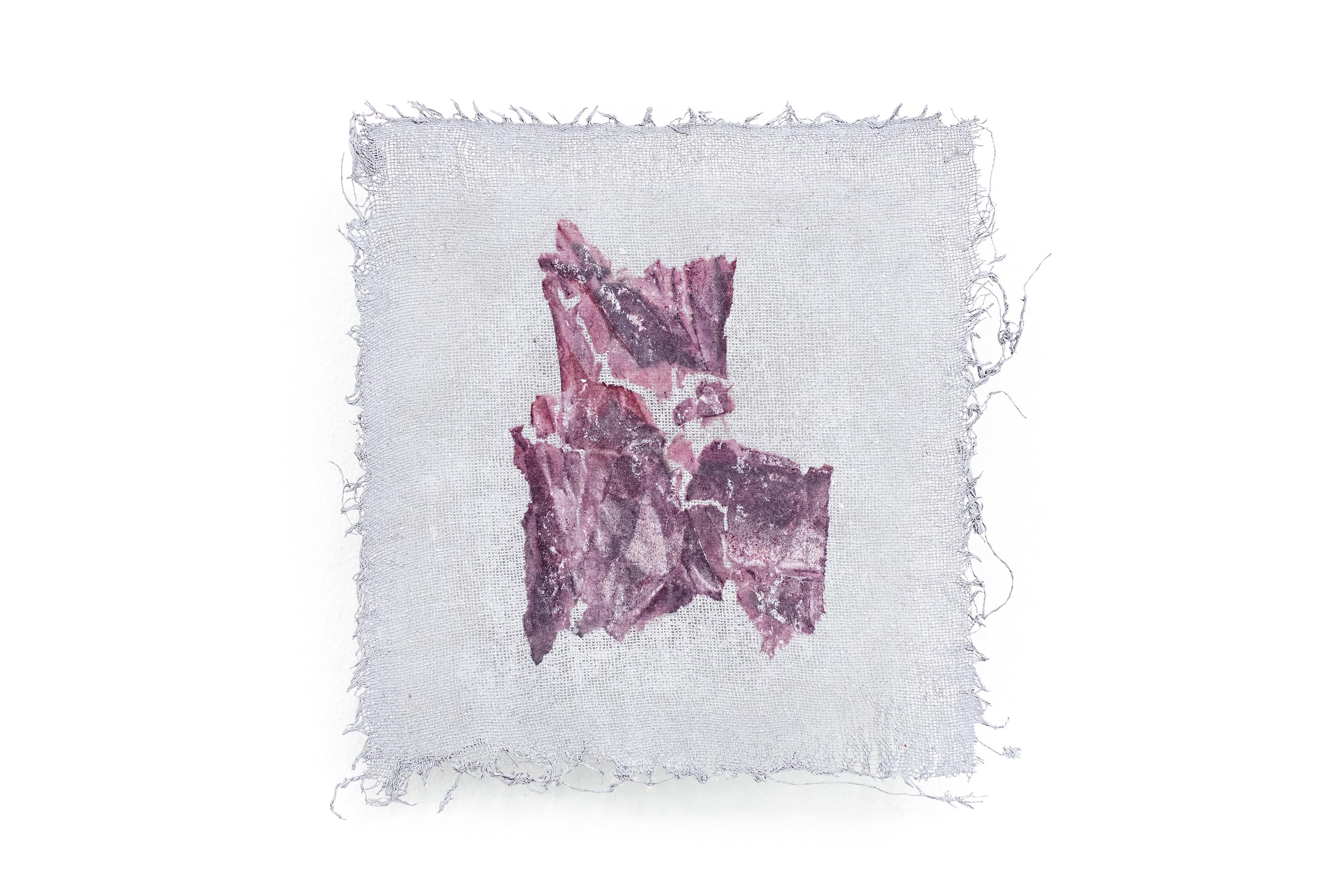 Tooth, Mulberry paper and acrylic on gauze - Painting by Xinyi Liu