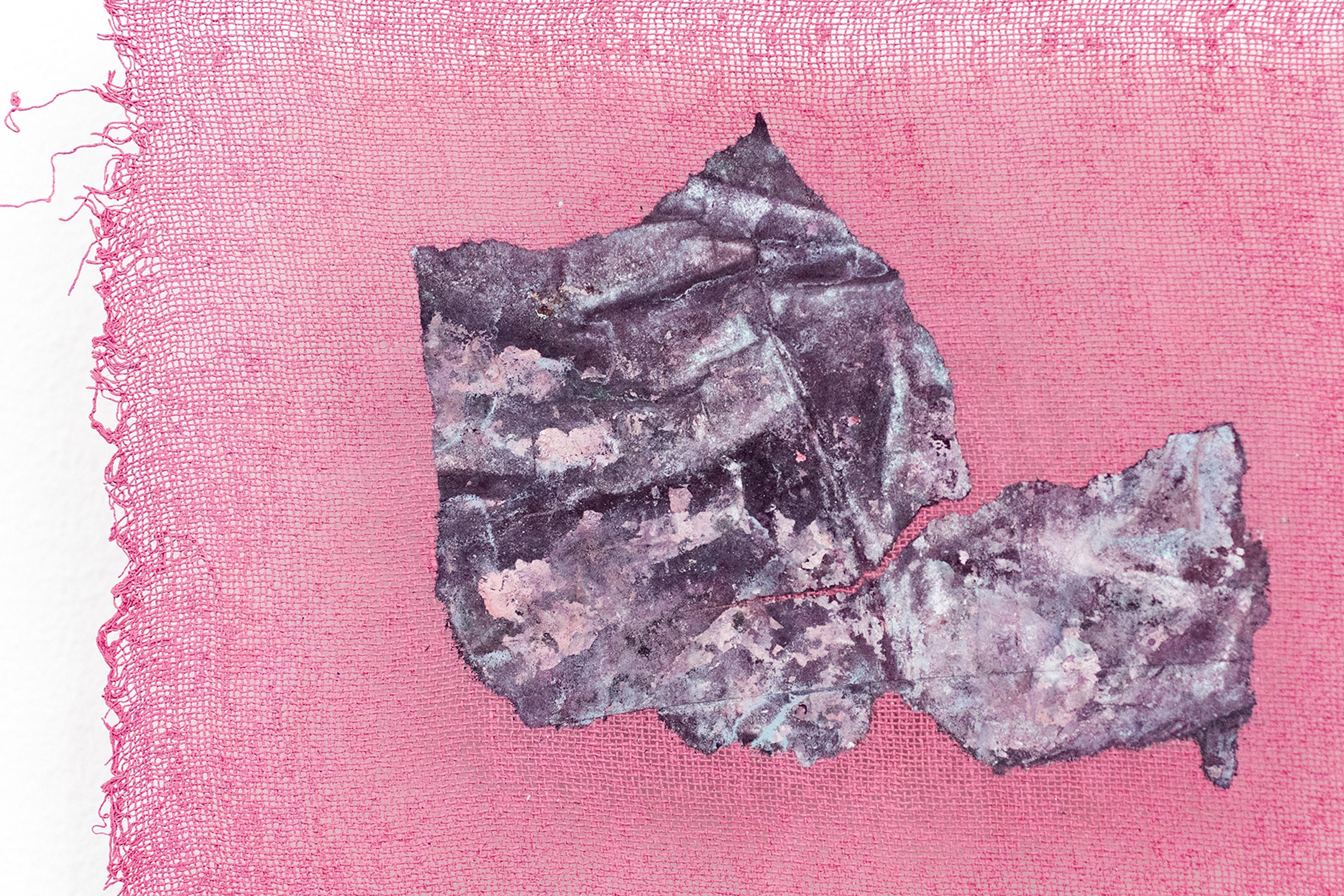 Flesh, Mulberry paper and acrylic on gauze 2