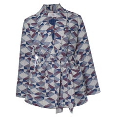 Xirena, graphic woven wrap coat