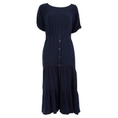 Xirena, robe midi boutonnée bleu marine, taille XS