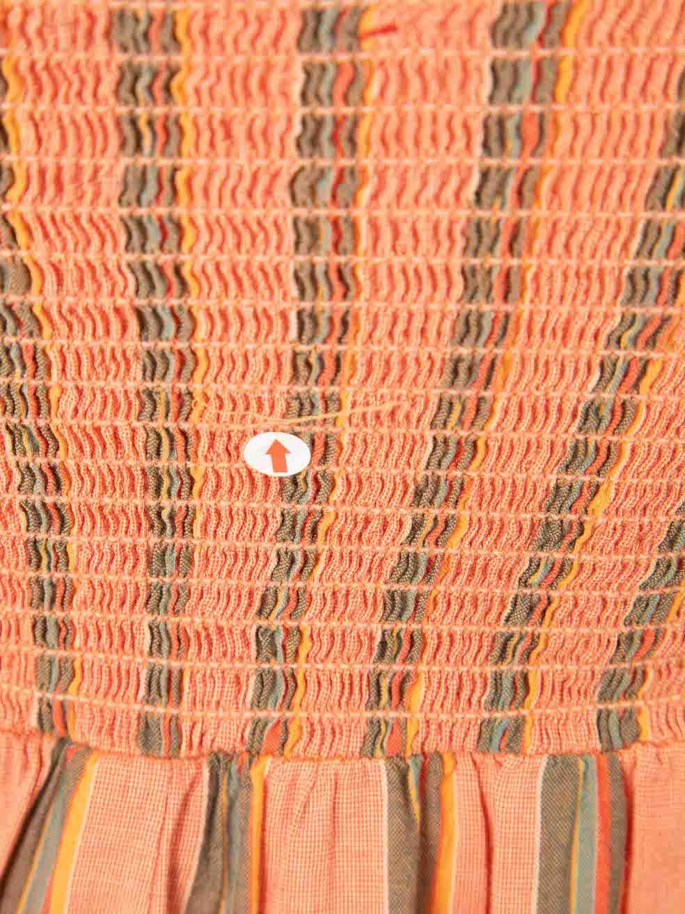 Xirena Orange Stripe Pattern Maxi Tiered Dress Size XS For Sale 2