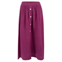 Xirena Purple Button Down Midi Skirt Size XS