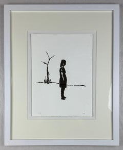 Xisco Mensua Artista español 1995 grabado original firmado y enmarcado n1