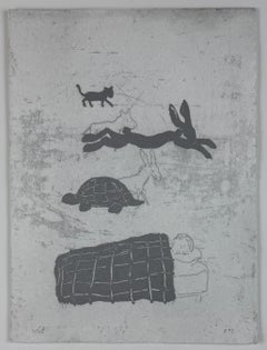 Xisco Mensua Spanish /artist 1995 original signed framed engraving print n12
