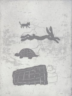 Xisco Mensua, spanischer Künstler, 1995, Original, handsignierter Kupferstich 12,6x9,4 in n12