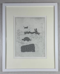 Xisco Mensua Español /artista 1995 grabado original enmarcado y firmado n12