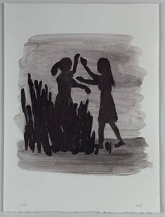 Xisco Mensua Artista español 1995 grabado original firmado y enmarcado n7